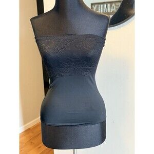 Spanx Lace Shapewear Womens Small Black Strapless Stretch Seamless Slimming